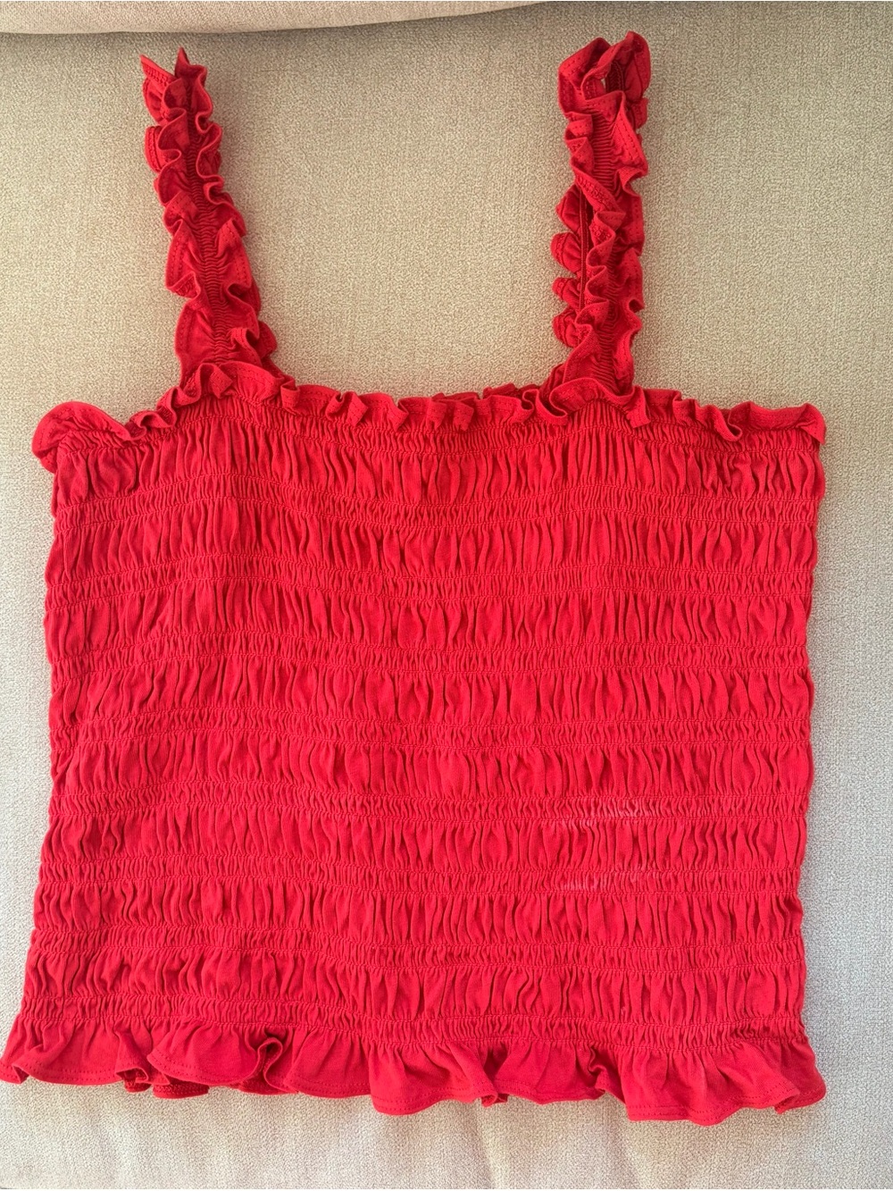 Old Navy Red Ruffled Tank - Women